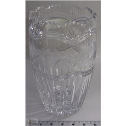 10" HAND CUT CRYSTAL VASE