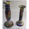 Image 1 : SET OF 2 DECO ART CANDLE HOLDERS 9"&7" TALL
