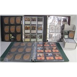 MAGIC THE GATHERING COLLECTION 3 BINDERS, 1 BOX
