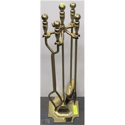 SOLID BRASS FIRE PLACE SET