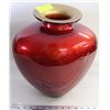 Image 1 : 18" RED + GOLD VASE - MADE IN SPAIN