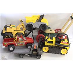 LARGE BOX WITH TONKA +FISCHER PRICE CONSTRUCTION