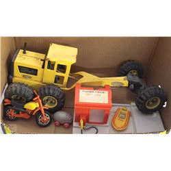 LOT OF VINTAGE TONKA+FISHER-PRICE TOYS-GRADER,