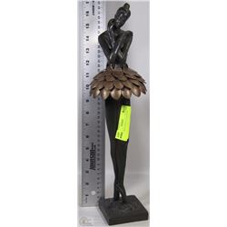 BRONZE BALLERINA STATUE 16" HIGH