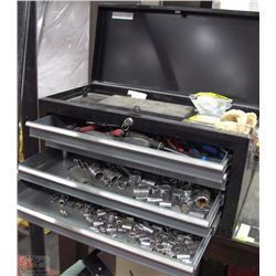 4 DRAWER TOOL BOX WITH TOOLS INCL.SOCKETS,WRENCHES