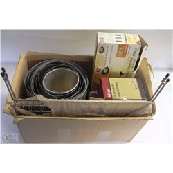 BOX WITH MISCELLANEOUS INCL. BBQ LIGHT,SOAPHOLDERS