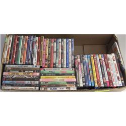 BOX OF 60 DVDS ASSORTED