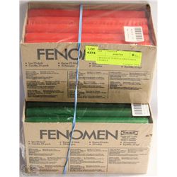 2 BOXES OF 50 RED & GREEN IKEA CANDLES