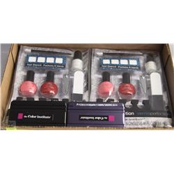 LOT OF 4 WOMEN'S NAIL/EYE MAKEUP KITS