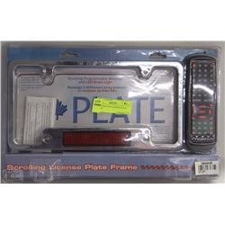NEW SCROLLING LICENSE PLATE FRAME