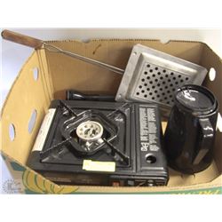 CAMPING STOVE + ACCESSORIES LRG MAG-LITE FLASHLIGHT