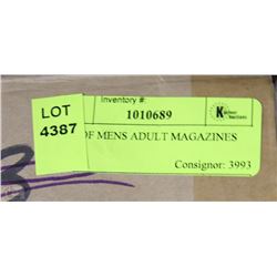 BOX OF MENS ADULT MAGAZINES