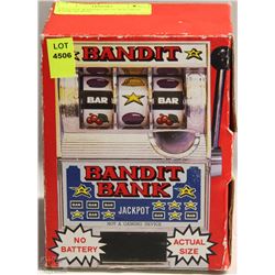 VINTAGE BANDIT SLOT MACHINE BANK IN BOX