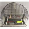 Image 1 : ANTIQUE SILVER PLATED BIRD CAGE WITH GLASS MESS