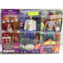 LOT OF 3 DOLLS INCLUDING DISNEY