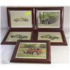 Image 1 : LOT OF 5 FRAMED VINTAGE AUTOMOBILE PICTURES