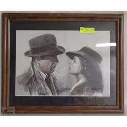 18.5 X 22.5 FRAMED "BOGIE-BACALL" PICTURE