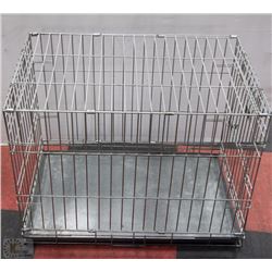 FOLD AWAY ANIMAL CRATE (GALVANIZED)