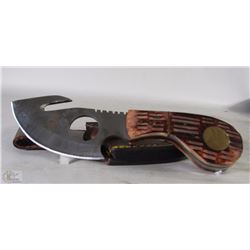 7" HAND MADE BONE HANDLE KNIFE W/ SHEATH