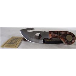 7" HAND MADE BONE HANDLE KNIFE W/ SHEATH