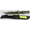 Image 1 : OLYMPIA CAMOUFLAGE WITH SKULLS HUNTING KNIFE IN