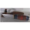 Image 1 : NEW PAKKA WOOD HANDLE HUNTING KNIFE WITH LEATHER