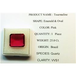 NATURAL 25 CT PINK TOURMALINE GEMSTONE