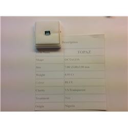.95 CT RECTANGULAR NATURAL BLUE TOPAZ GEMSTONE