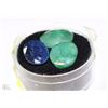 Image 1 : #13-NATURAL ENHANCED EMERALD & SAPPHIRE GEMSTONES