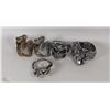 Image 1 : LOT OF 5 MENS RINGS - SKULL, EAGLE, DRAGONS