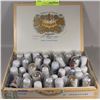 Image 1 : CIGAR BOX W/ 35PC. COLLECTOR THIMBLES