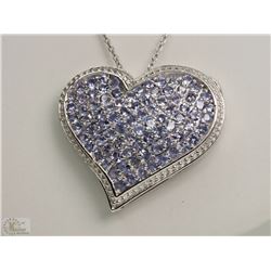 #11-STERLING SILVER TANZANITE (14CT) PENDANT