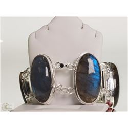 #13-STERLING SILVER LABORITE BRACELET