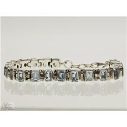 #15-STERLING SILVER BLUE TOPAZ 16.76CT) BRACELET