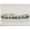 Image 1 : #15-STERLING SILVER BLUE TOPAZ 16.76CT) BRACELET