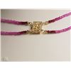 Image 3 : #23-14KT GOLD CLASP RUBY & SAPPHIRE NECKLACE