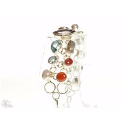 #24-STERLING SILVER GEMSTONE BRACELET