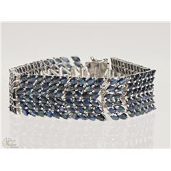 #29-STERLING SILVER SAPPHIRE (21CT) BRACELET