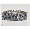 Image 1 : #29-STERLING SILVER SAPPHIRE (21CT) BRACELET