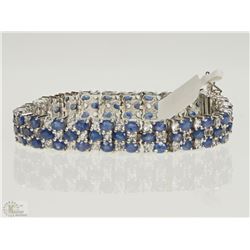 #32-STERLING SILVER SAPPHIRE BRACELET