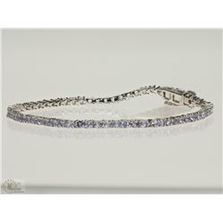 #33-STERLING SILVER TANZANITE BRACELET