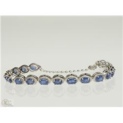 #36-STERLING SILVER SAPPHIRE BRACELET