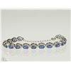 Image 1 : #36-STERLING SILVER SAPPHIRE BRACELET