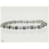 Image 1 : #38-STERLING SILVER SAPPHIRE BRACELET