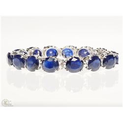 #42-STERLING SILVER ENHANCED SAPPHIRE BRACELET