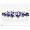 Image 1 : #42-STERLING SILVER ENHANCED SAPPHIRE BRACELET