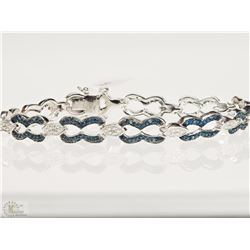 #45-STERLING SILVER DIAMOND (0.3CT) BRACELET
