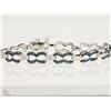 Image 1 : #45-STERLING SILVER DIAMOND (0.3CT) BRACELET