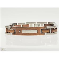 #46-STAINLESS STEEL DIAMOND  BRACELET