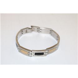 BIG BRAND SOLID STEEL WITH 14K YELLOW SOLID GOLD